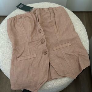 Wild Fable Linen Tube Top 2XS